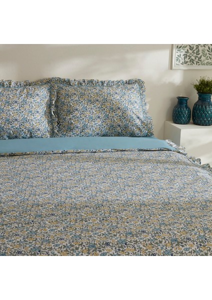 Minay 52 Tel %100 Pamuk Çift Kişilik Nevresim Takımı Mavi indirimleri