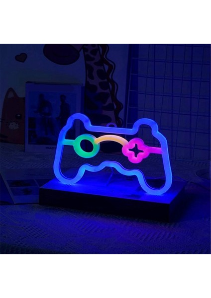 Neon Sign Gamepad Neon Sign LED Neon Light USB Duvar Dekoru Yatak Odası Ziyafet Pub Oyun Odası Dekorasyonu (Yurt Dışından) modelleri