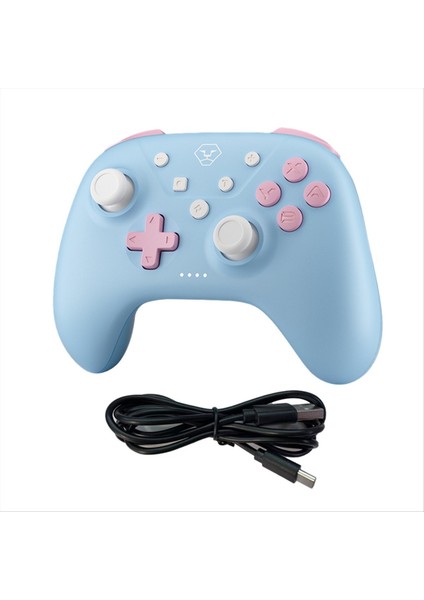 Switch Bluetooth Gamepad Için Aolion 3-Modlu Somatosensoriyel Titreşim Şeker Renkli Sap Mavi (Yurt Dışından)