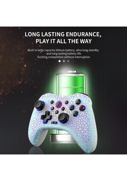 Switch/android/ios/pc Için Kablosuz Oyun Konsolu 6 Eksenli Gyro Hassas Joystick Rgb Aydınlatma Bluetooth Gamepad B (Yurt Dışından) fiyatları