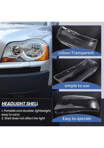 1 Çift Far Kabuğu Lambası Gölgesi Şeffaf Lens Kapağı Volvo Için Far Kapağı XC90 2004-2013 (Yurt Dışından) fırsatları