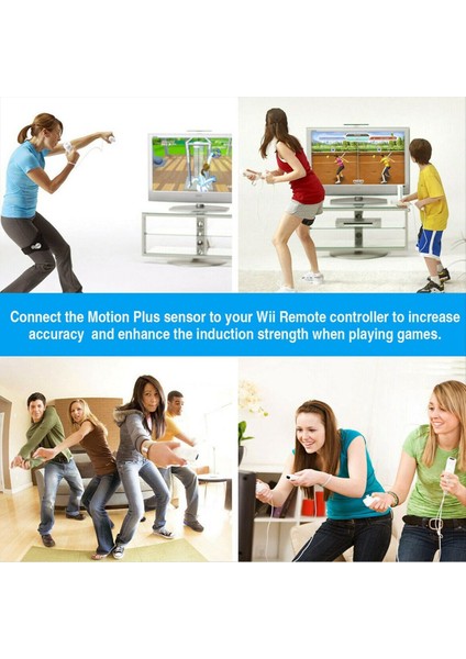 2 Adet Hareket Artı Silikon Kasa Hareketli Adaptör Hızlandırıcı Artı Sensör Denetleyicisi Wii Uzaktan Kumanda Beyaz Için Kullanımı (Yurt Dışından)