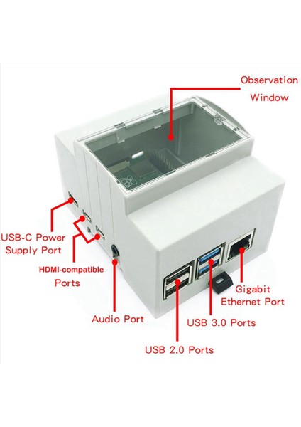 Raspberry Pi 4 Model B Için 10X Abs Beyaz Durum Beyaz Durum Koruyucu Dava Muhafazası Raspberry Pi 4b (Yurt Dışından) fiyatları