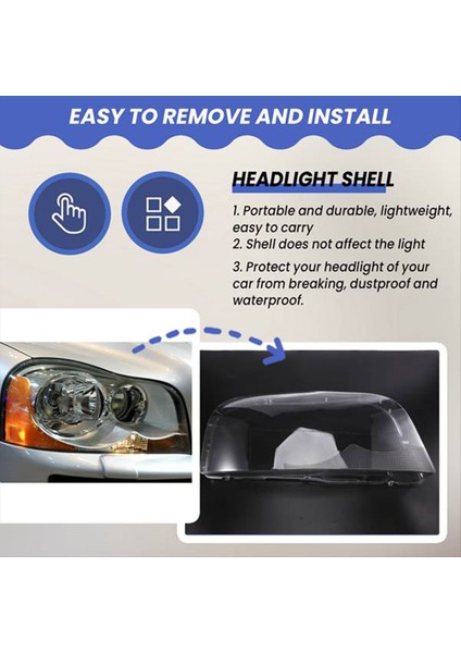 1 Çift Far Kabuğu Lambası Gölgesi Şeffaf Lens Kapağı Volvo Için Far Kapağı XC90 2004-2013 (Yurt Dışından) indirimleri
