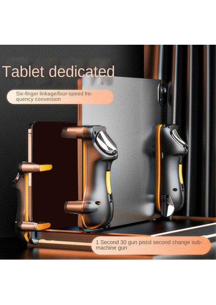 Pubg Oyun Denetleyicisi Için Ipad Oyunu Tetikleyicisi Altı Parmak L1 R1 Alaşım Anahtar Düğmesi Android Gamepad Joystick (Orange) (Yurt Dışından) fiyatları