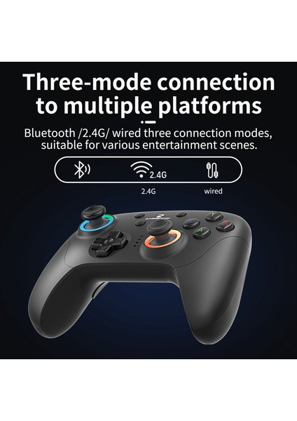 Anbernic RGP01 Gamepad Kablosuz Bluetooth Oyun Denetleyicisi Rgb Salonu Efekt Pc Için Joystick Android Ios Steam Mor (Yurt Dışından) indirimleri