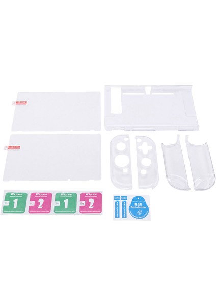 Nintendo Switch Için Uygun Sert Şeffaf Koruyucu Kasa 3 Parça Koruyucu Kapak + 2x Hd Ekran Koruyucu (Yurt Dışından)