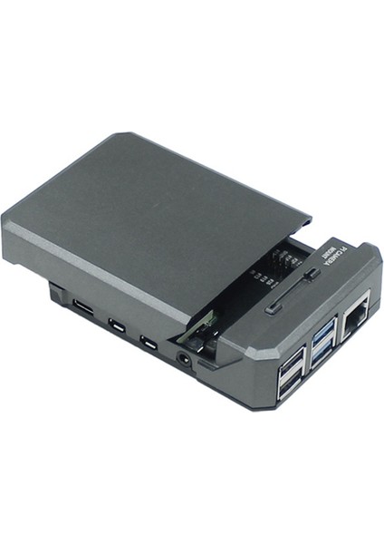 Argon Neo Raspberry Pi 4b Için Soğutma Noktası Ince Alüminyum Muhafaza Soğutma Fanını ve Manyetik Üstü (Yurt Dışından)