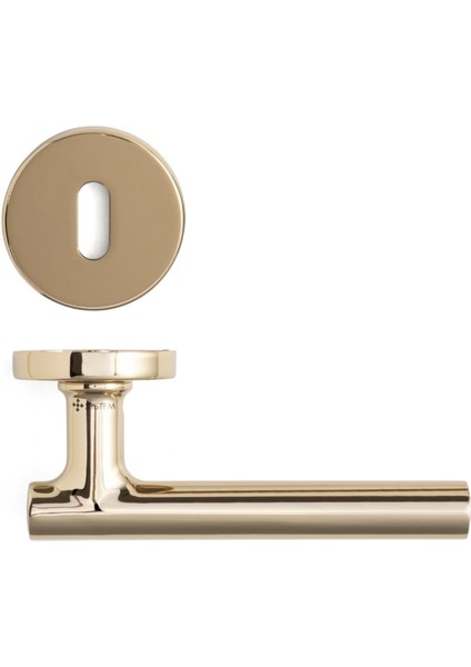 Odıa Rozetli Kapı Kolu Gold Renk Oda Rozetli