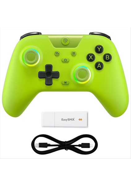 Easysmx X05 Kablosuz Gamepad Bluetooth Oyun Rgb Denetleyicisi Pc/telefon/switch/steam Green ile Uyumlu (Yurt Dışından)