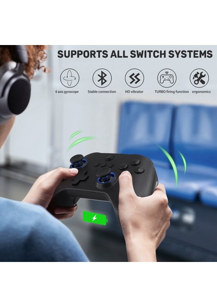 Z03 Kablosuz Gamepad Salonu Krank Çift Kesim Tetik Tuşları Switch Android Ios Pc 400MAH Taşınabilir Gamepad Siyah (Yurt Dışından) fırsatları