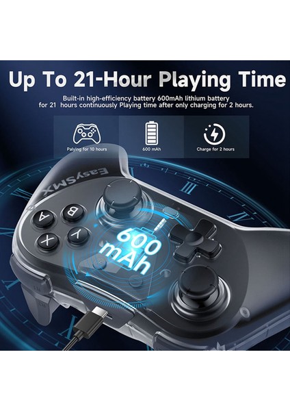 Easysmx T39 Kablosuz Gamepad Nintendo Switch Pc Dizüstü Bilgisayar Ios Steam Için Uyumlu Bluetooth Oyun Denetleyicisi Hall Joystick (Yurt Dışından) modelleri