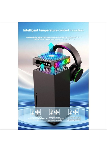 Xbox Serisi x Için Soğutma Fanı Rgb Akıllı Sıcaklık Kontrollü Fan Xbox Serisi x Için Düşük Gürültü (Yurt Dışından) fırsatları