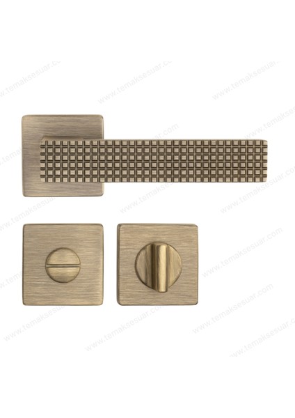 Gıze Rozetli Kapı Kolu Antik Renk Wc Mandallı Rozet fiyatları