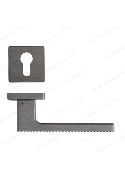 Gıze Rozetli Kapı Kolu Kalaylı Siyah Saten Renk Yale ( Dış Kapı Rozetli) fiyatları