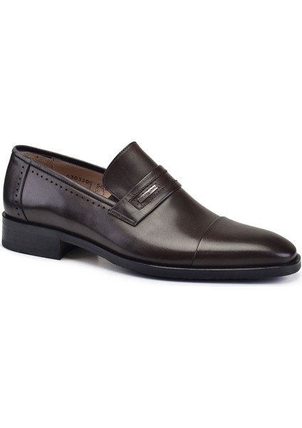 Kahverengi Klasik Bağcıksız Kışlık Erkek Ayakkabı -50115-