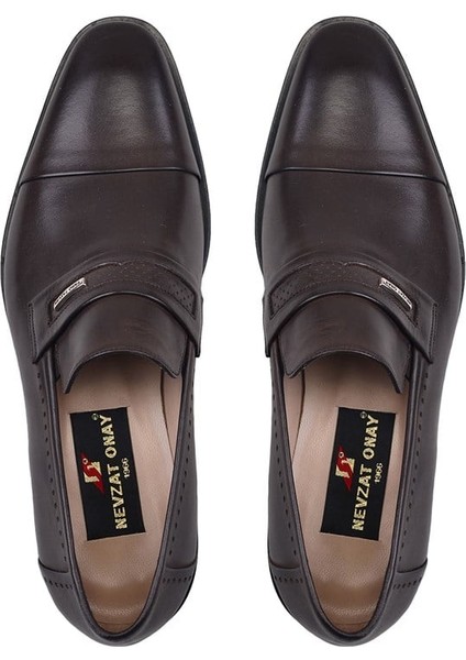 Kahverengi Klasik Bağcıksız Kışlık Erkek Ayakkabı -50115-