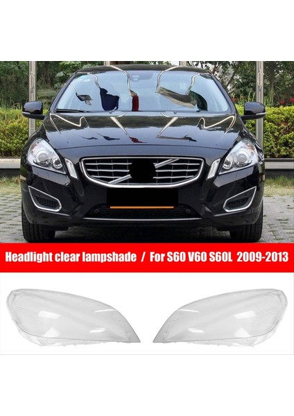 Volvo S60 V60 S60L 2009-2013 Far Şeffaf Cam Lens Kapağı Için 1paır Ön Far Kapağı Abajur Kabuğu (Yurt Dışından) fiyatları
