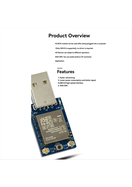 ML307A 4g Tam Netcom Modülü USB Internet Modülü Gps Çok Fonksiyonlu Taşınabilir Modül Sürücü Kartı Yok + Anten (Yurt Dışından) indirimleri