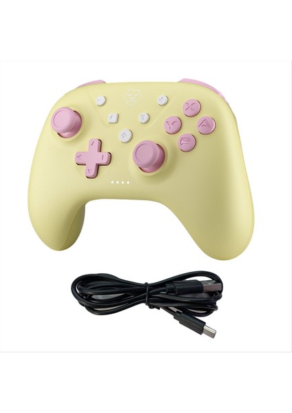 Switch Bluetooth Gamepad Için Aolion 3-Modlu Somatosensoriyel Titreşim Şeker Renkli Söküm Sarı (Yurt Dışından)