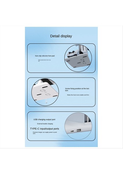 Ps5 Slim Stand Base ve Soğutma Fanı Şarj Cihazı Için Ps5 Slim Aksesuarlar Dock Için Denetleyici Şarj Istasyonu (Yurt Dışından)