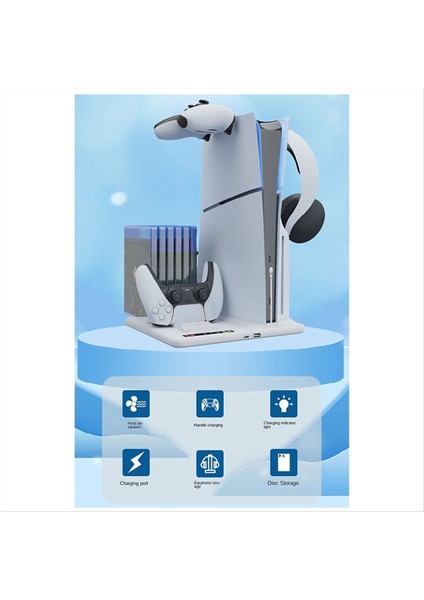 Ps5 Slim Stand Base ve Soğutma Fanı Şarj Cihazı Için Ps5 Slim Aksesuarlar Dock Için Denetleyici Şarj Istasyonu (Yurt Dışından) fiyatları