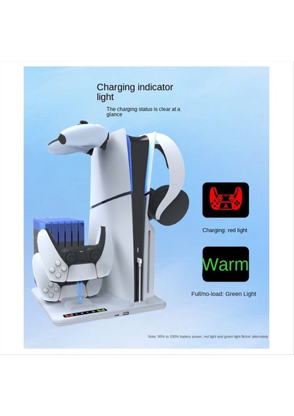 Ps5 Slim Stand Base ve Soğutma Fanı Şarj Cihazı Için Ps5 Slim Aksesuarlar Dock Için Denetleyici Şarj Istasyonu (Yurt Dışından) modelleri