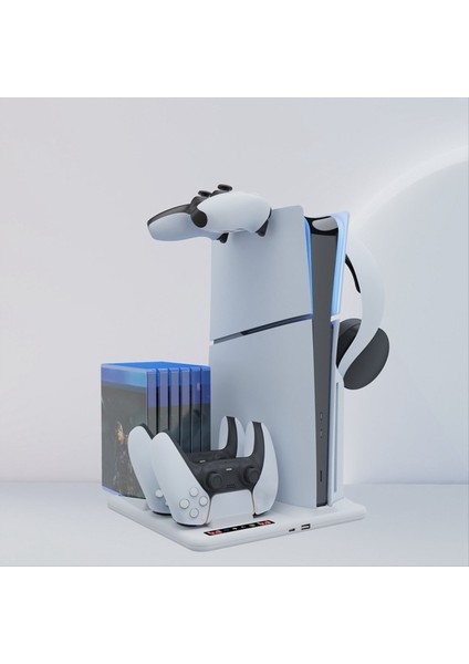 Ps5 Slim Stand Base ve Soğutma Fanı Şarj Cihazı Için Ps5 Slim Aksesuarlar Dock Için Denetleyici Şarj Istasyonu (Yurt Dışından) indirimleri
