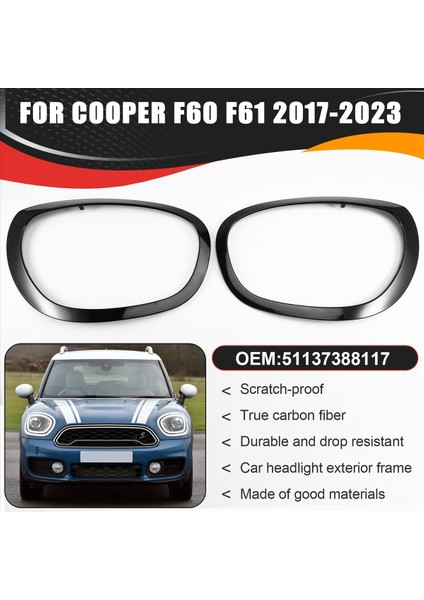 Far Lambası Kapağı Trim 51137388117 51137388118 Mini Cooper F60 F61 2017-2023 Countryman F60 F61 A (Yurt Dışından) indirimleri
