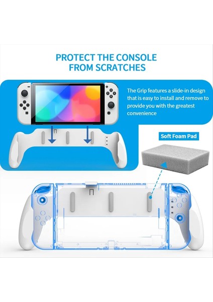 Nintendo Switch Için OLED Kasası Kapalı Braket El Kapalı Korkak Kurulucu Kapak Başlayıcı Kasası Başlangıç Sabit Aksesuarları (B) (Yurt Dışından) indirimleri