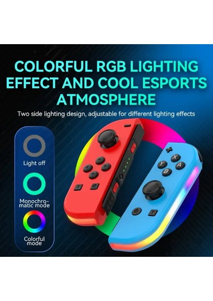 Anahtar Için 2pcs Joypad Denetleyicisi (L/r) Kablosuz Joypad Switch Denetleyicisi Ikili Titreşim/rgb Lıght-C (Yurt Dışından)