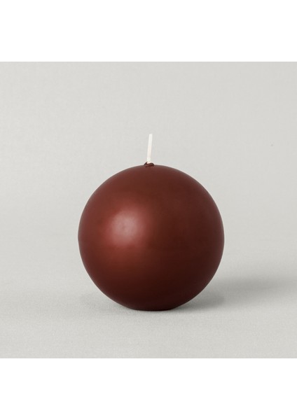 Basic Çap 8 cm Yuvarlak Mum Kahve