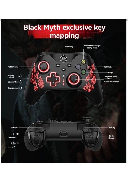 Pc/nintendo Switch Için Salon Tetikleyici Rgb Işığı ile Kablosuz Oyun Denetleyicisi/android Gamepad Black Myth Wukong (Yurt Dışından) fırsatları