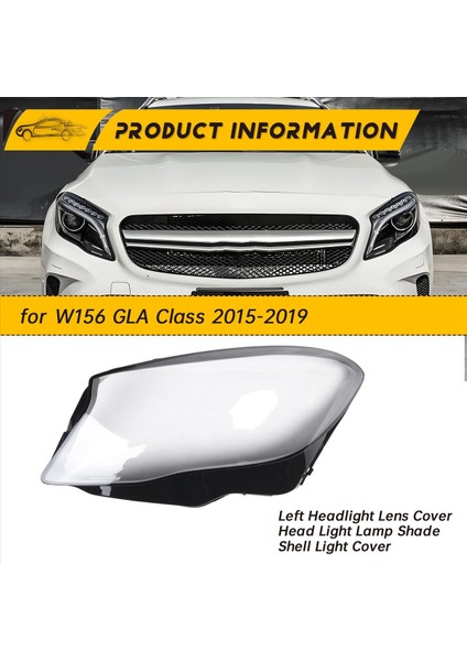 Sol Far Lens Kapağı Kafa Işık Lambası Gölgesi Mercedes Benz W156 Gla Sınıfı 2015-2019 Için (Yurt Dışından) indirimleri