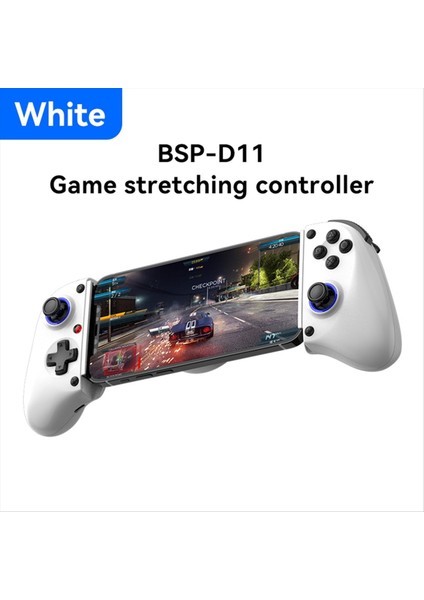 D11 Teleskopik Oyun Denetleyicisi Rgb Turbo/6 Eksenli Gyro/titreşim ile Android Ios Ps3 Ps4 Switch White (Yurt Dışından) fiyatları