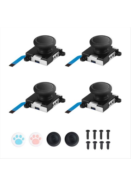 Joystick Yedek 4 Paket Değiştirme Joy-Con Denetleyici ve Anahtar Lite Için Yedek Joystick Analog Başparmak Çubuğu (Yurt Dışından)