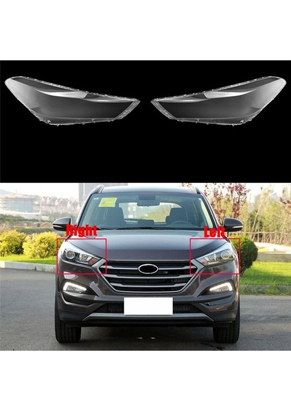 Sol Ön Far Kapağı Hyundai Tucson Için Şeffaf Lens Cam Labhade Shell 2015-2018 Araba Kafası Işık Kapağı (Yurt Dışından) modelleri