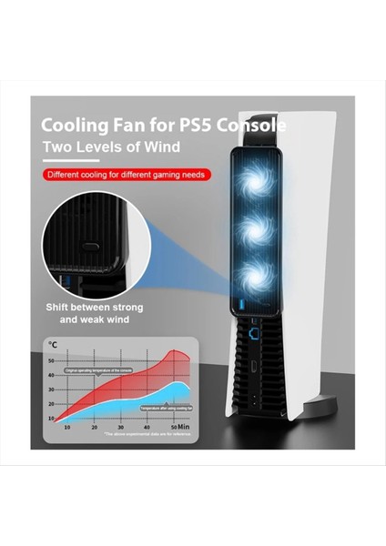 Ps5 Soğutma Fanı Sessiz Soğutucu LED Işık Usb3 0 Port Oyun Konsolu Soğutma Fanı Siyah (Yurt Dışından) indirimleri
