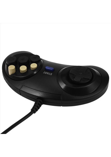 10X Klasik Retro 6 Düğmeler Kablolu Tutuklu Oyun Denetleyicisi Gamepad Joystick Joypad Sega Md2 Pc Mac Mega (Yurt Dışından) fiyatları