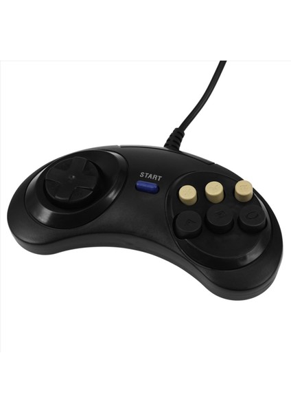 10X Klasik Retro 6 Düğmeler Kablolu Tutuklu Oyun Denetleyicisi Gamepad Joystick Joypad Sega Md2 Pc Mac Mega (Yurt Dışından) fırsatları