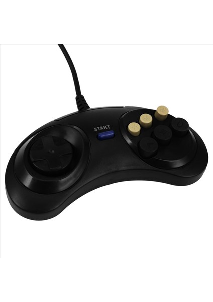 10X Klasik Retro 6 Düğmeler Kablolu Tutuklu Oyun Denetleyicisi Gamepad Joystick Joypad Sega Md2 Pc Mac Mega (Yurt Dışından) indirimleri