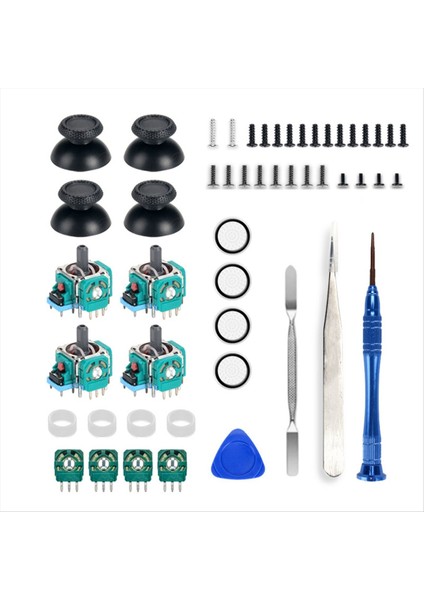 Ps5 Denetleyici Için 4 Sensör Modüllü 4pcs Analog Joystick 3D Analog Joystick Potansiyometresi Aydınlık Joystick Kapağı (Yurt Dışından)