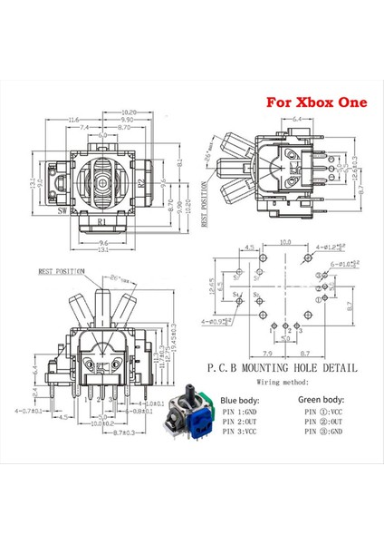 10 Adet Xbox One Elektromanyetik Joystick Analog Sensör Potansiyometre Anti-Drift 3D Joystick (Yurt Dışından) modelleri