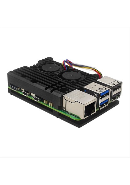 Raspberry Pi 5 Alüminyum Alaşımlı Kılıf Soğutucu Soğutucu Için Çift Soğutma Fanı ile Raspberry Pi 5 Için Pasif Soğutma Kılıfı (Yurt Dışından) modelleri