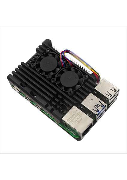 Raspberry Pi 5 Alüminyum Alaşımlı Kılıf Soğutucu Soğutucu Için Çift Soğutma Fanı ile Raspberry Pi 5 Için Pasif Soğutma Kılıfı (Yurt Dışından) fırsatları
