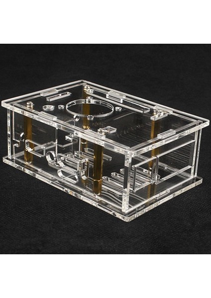 Orangepi Için 5pro Akrilik Kılıfı Için Orangepi 5 Pro Soğutma Fanı Anten Balı Şeffaf Akrilik Kılıf B (Yurt Dışından)