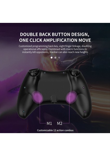 Switch/android/ios/pc Için Kablosuz Oyun Konsolu 6 Eksenli Gyro Hassas Joystick Rgb Aydınlatma Bluetooth Gamepad C (Yurt Dışından) fiyatları