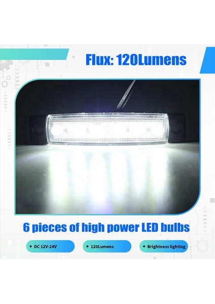 10 Adet Deniz Teknesi Lambası, 12V 24V Su Geçirmez Iç Navigasyon Şerit Lambası, Güverte Kıç Aynası Basamağı Kokpit Aydınlatması, E (Yurt Dışından) indirimleri