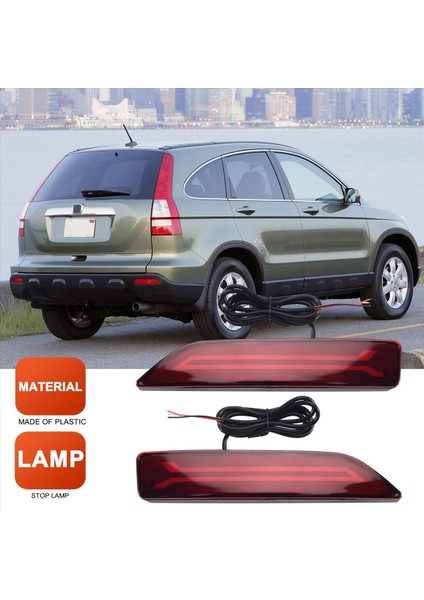 -V 2007 2008 2009 Için 2 Adet Çok Işlevli LED Arka Tampon Lambası Sis Lambası Otomatik Ampul Fren Reflektörü (Yurt Dışından) modelleri