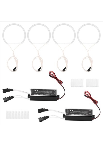 4 Adet Beyaz Far Ccfl LED Melek Gözü Kiti Halka Drl Dönüş Sinyal Lambası Lambası - E36 E46 E39 E38 (Yurt Dışından)